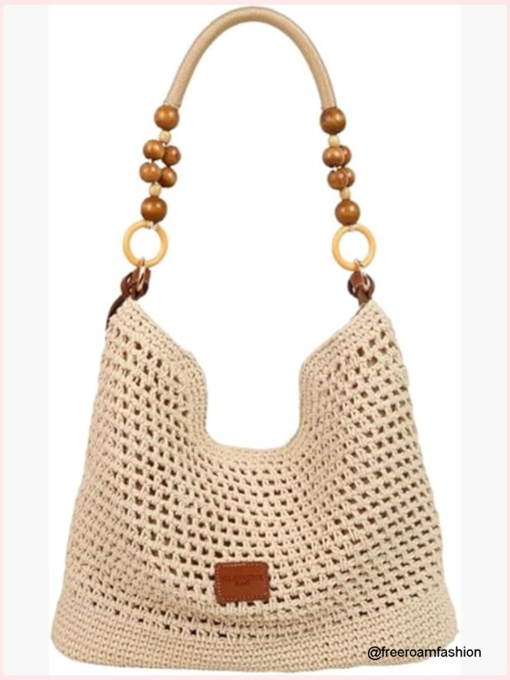 Woven Cotton Crochet Beach Bag Hobo Handbag Shoulder Purse